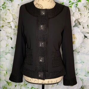W&B black blazer w/Jewel like decorative buttons